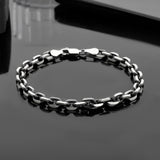 Arc link silver bracelet
