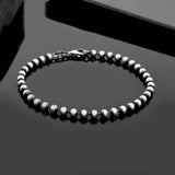 Round ball silver bracelet