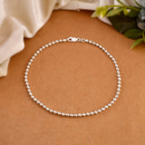 Silver Ball Anklet