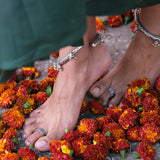 Silver leg kada with ghungroo
