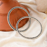 Aari ball Tribal silver bangle