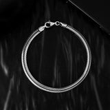 Flat chain Silver bracelet