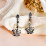 Crown Silver Earrings