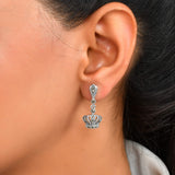 Crown Silver Earrings