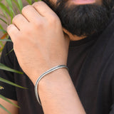 Flat chain Silver bracelet
