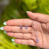 Violet Charm Silver Set