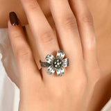 Tribal flower ring