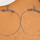 Tribal chain silver anklet