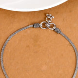 Tribal Flat Chain silver anklet