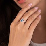 Aquamarine Crown Ring
