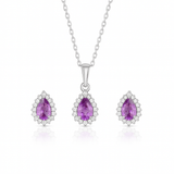 Teardrop Radiance Silver Set
