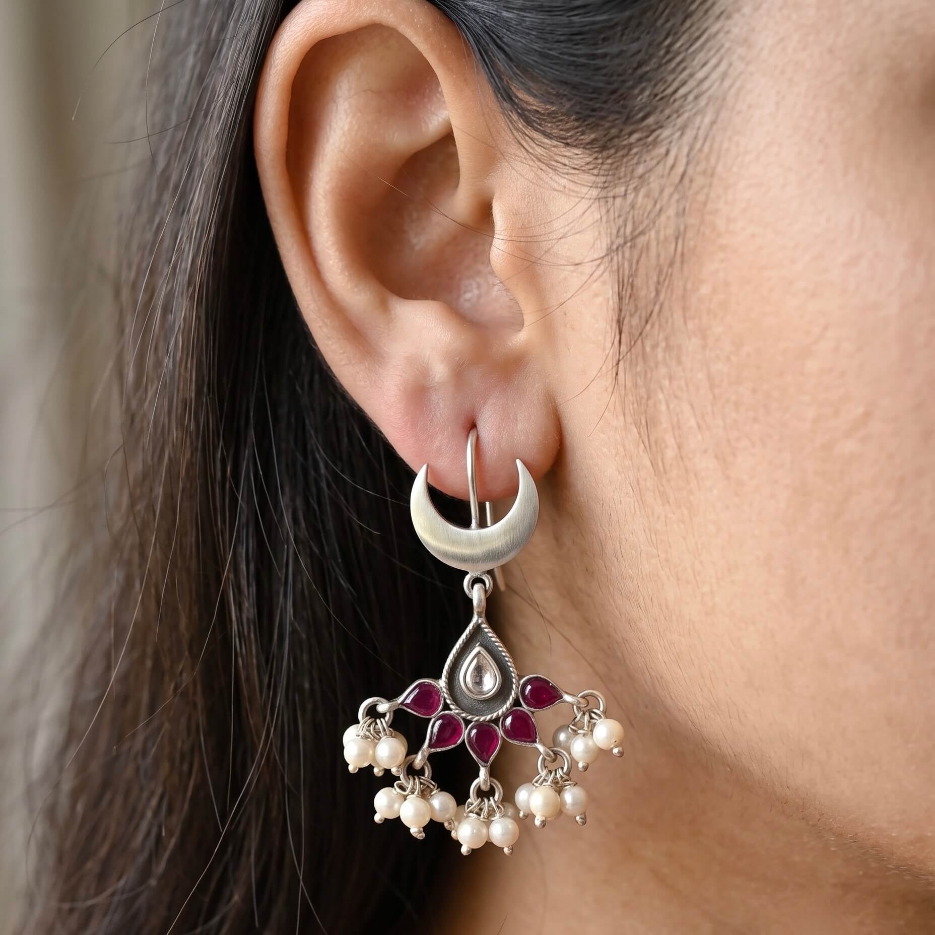 Riya Silver Earrings