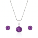 Violet Charm Silver Set