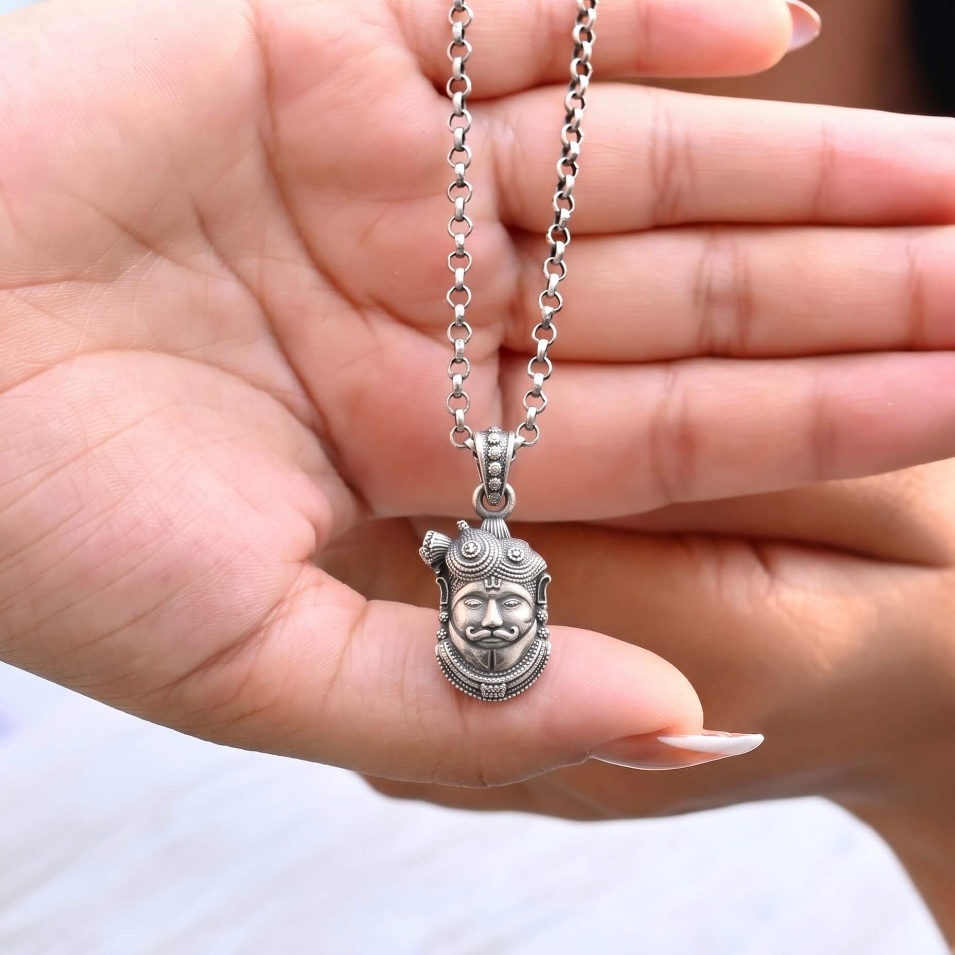 Balaji silver pendant