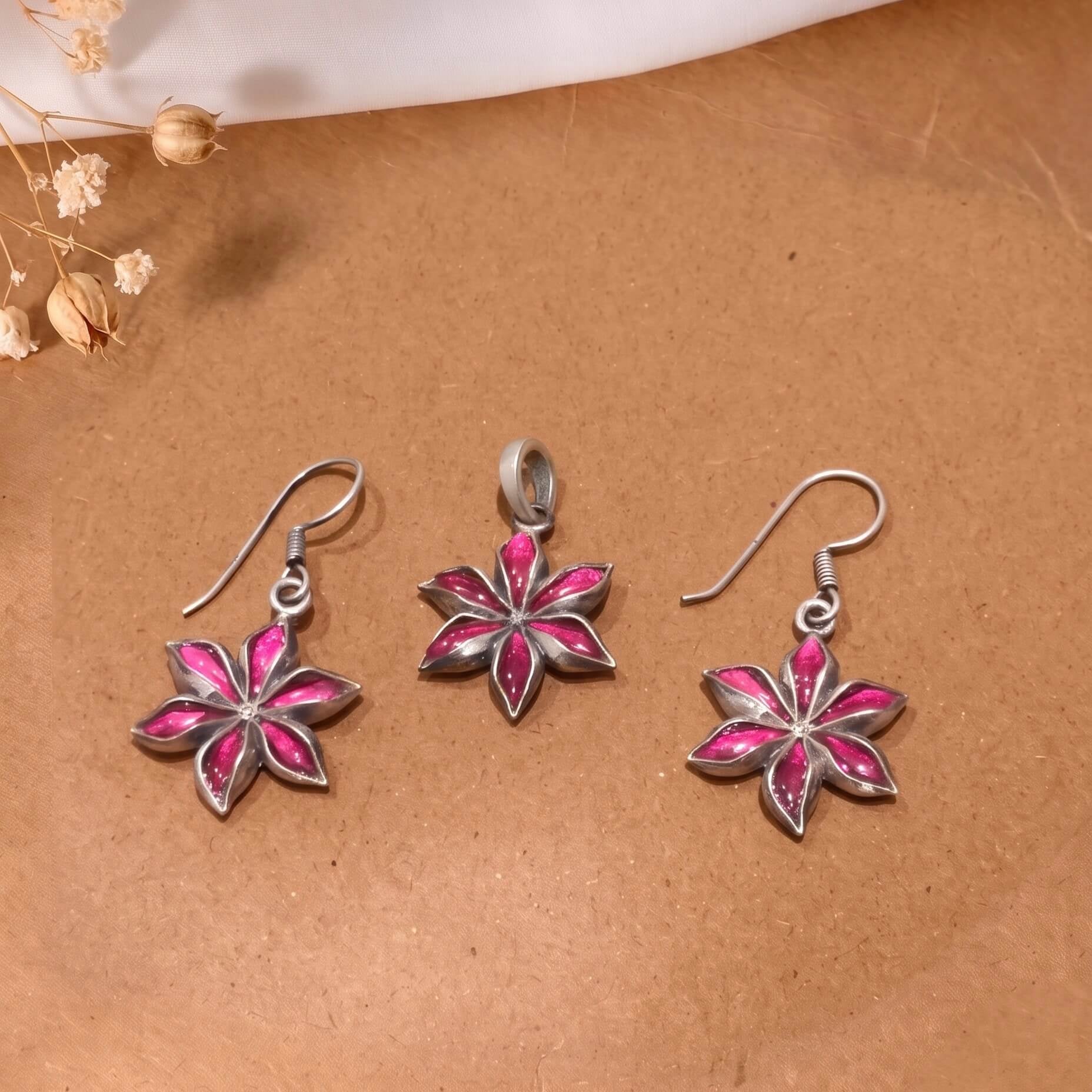 Pink Flower Pendant