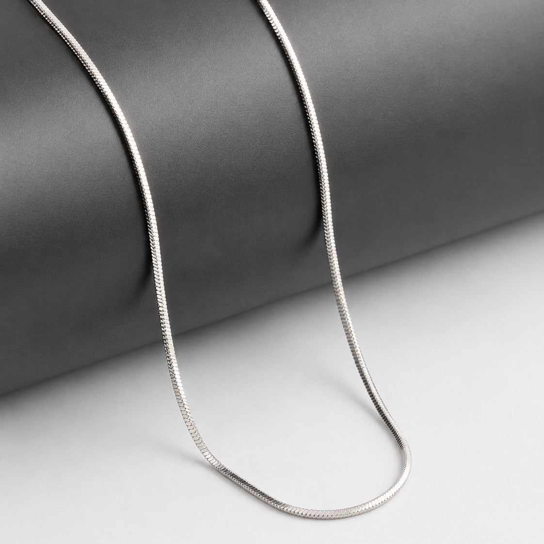 Sleek Snake Silver Chain