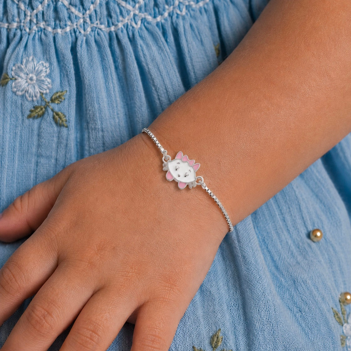 Marie the Kitty Silver Bracelet
