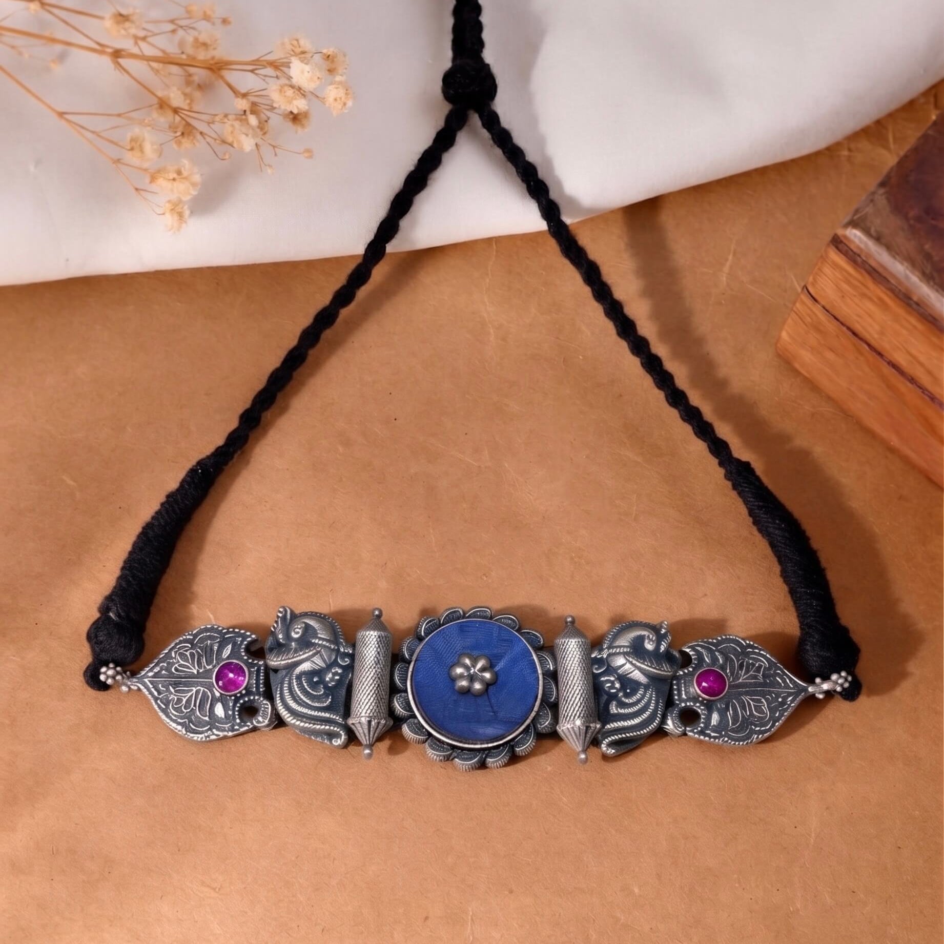 Savitri Tribal Silver Choker Necklace