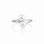 2 way silver pearl ring - 925 Silver Jewellery Meera Jaipur