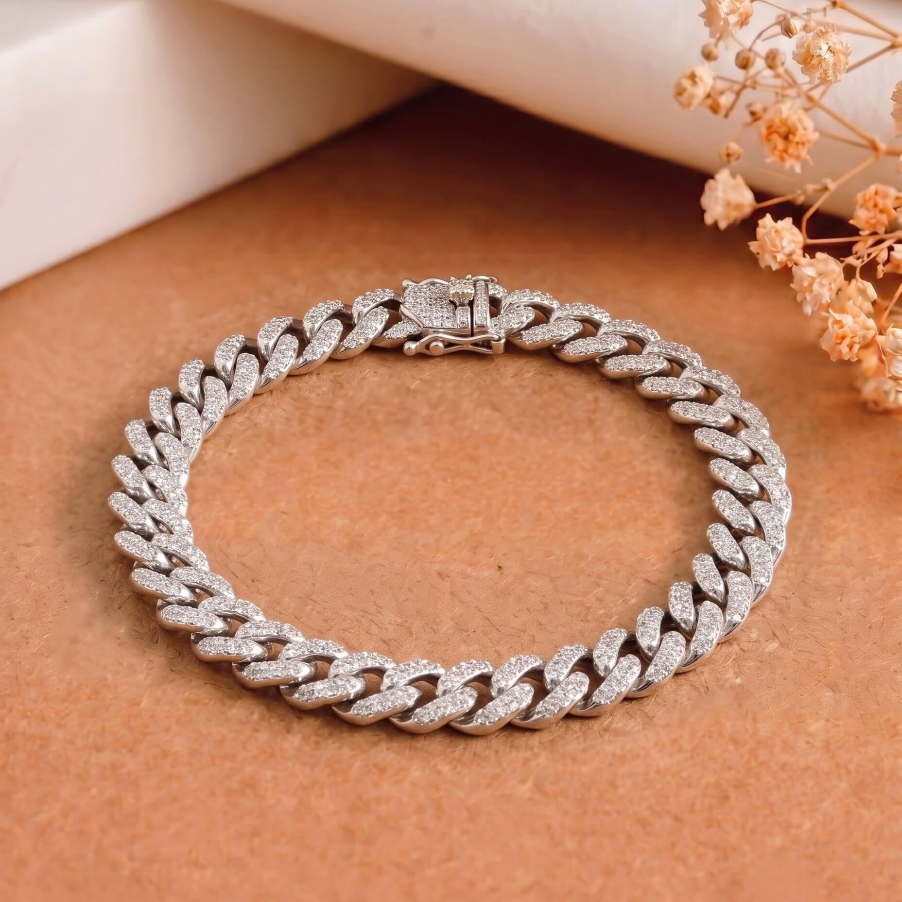 Miami Curb Silver Bracelet