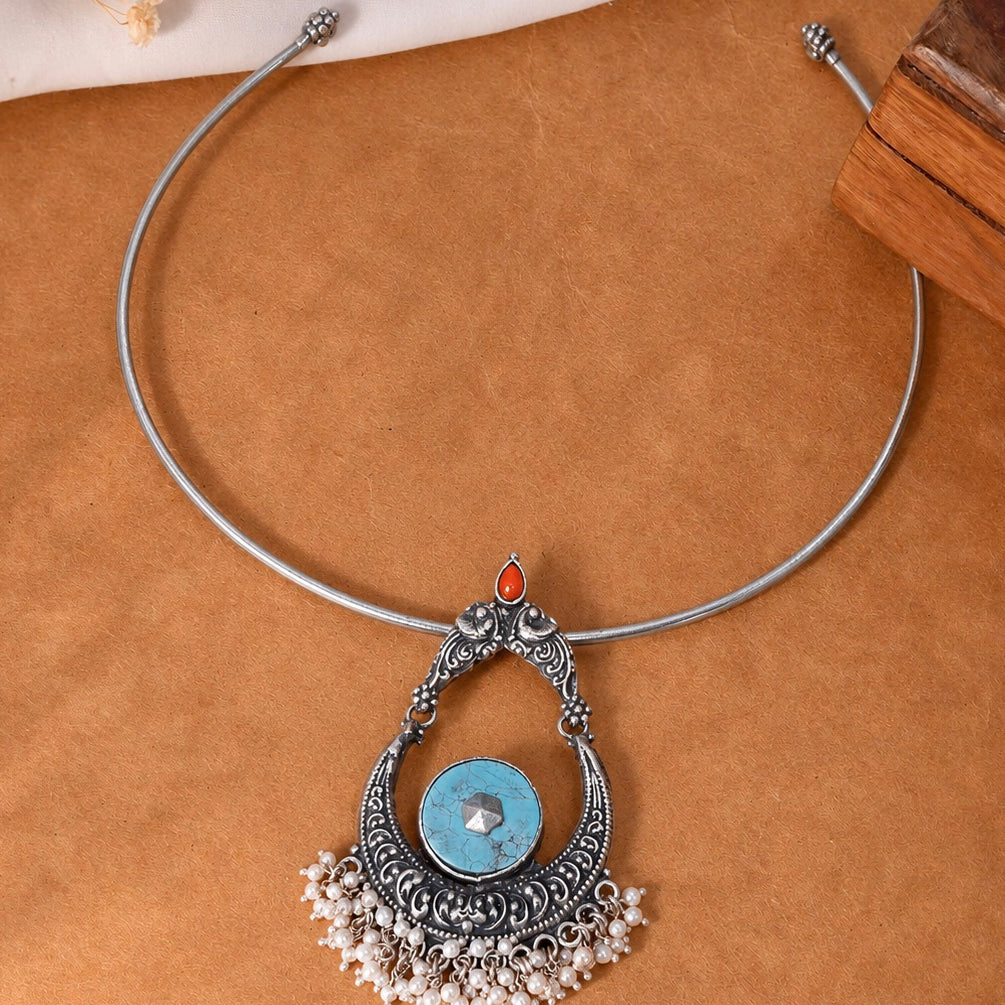 Durga Silver Turquoise Hasli