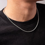 Rope silver chain