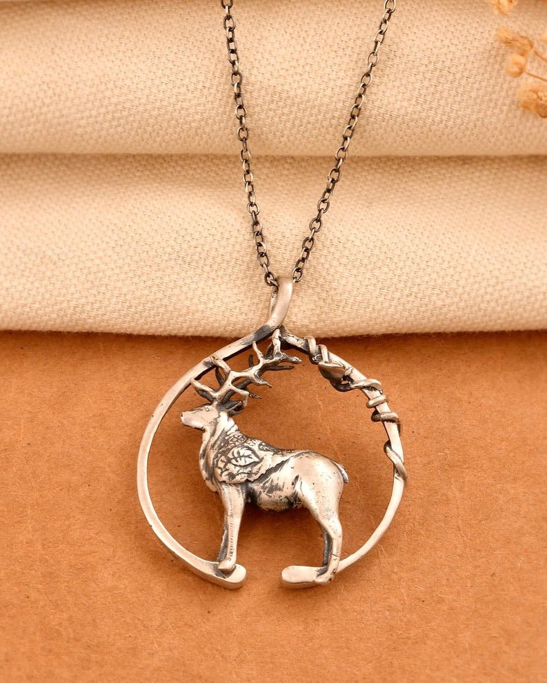 Deer Pendant - 925 Silver Jewellery Meera Jaipur