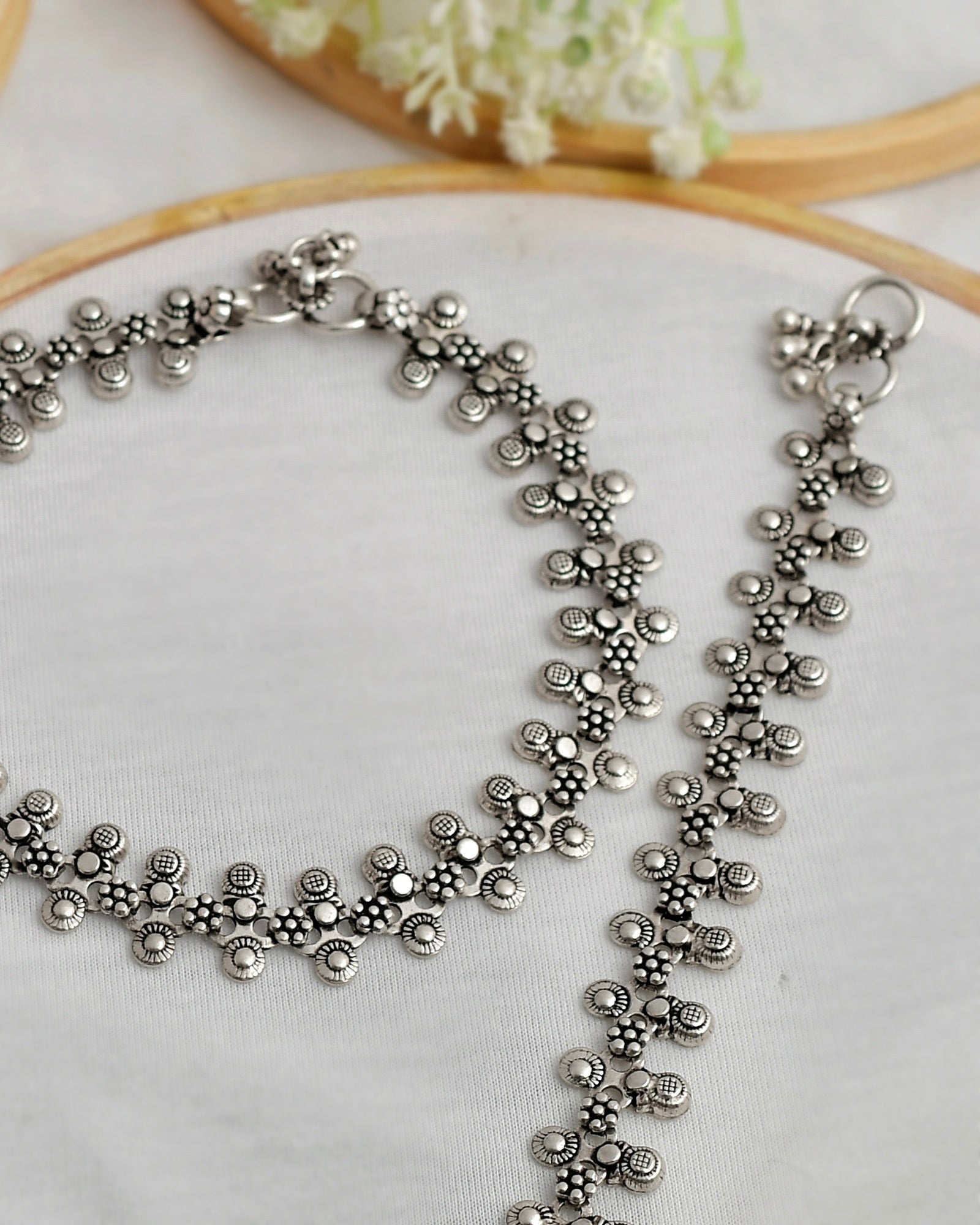 Jodha Anklets - 925 Silver Jewellery Meera Jaipur