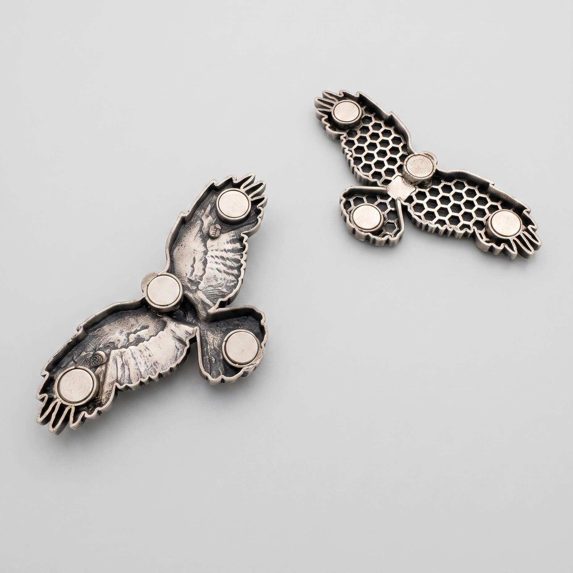 Eagle Wings Silver Brooch