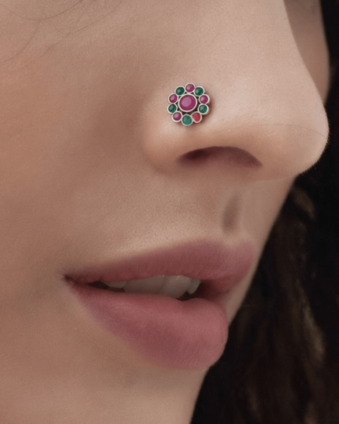 Gulabi Silver Nath - 925 Silver Jewellery Meera Jaipur