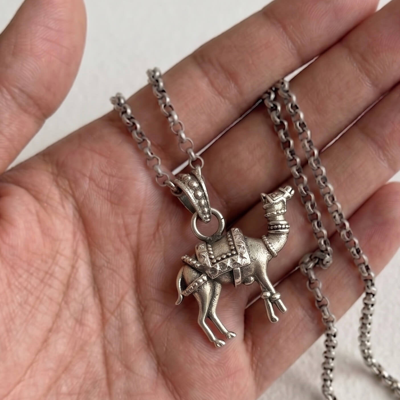 Camel silver pendant