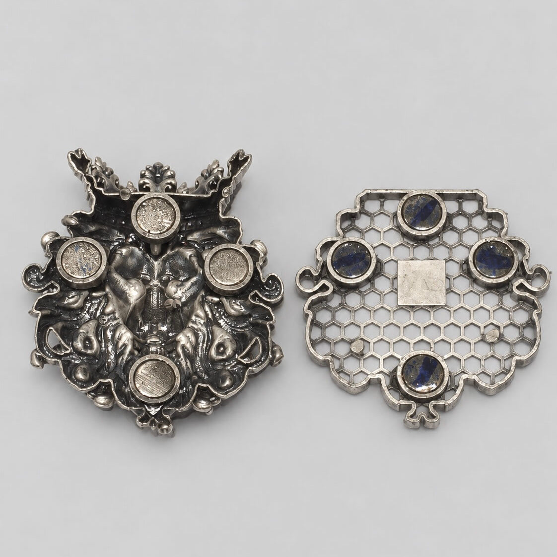 King Lion Silver Brooch
