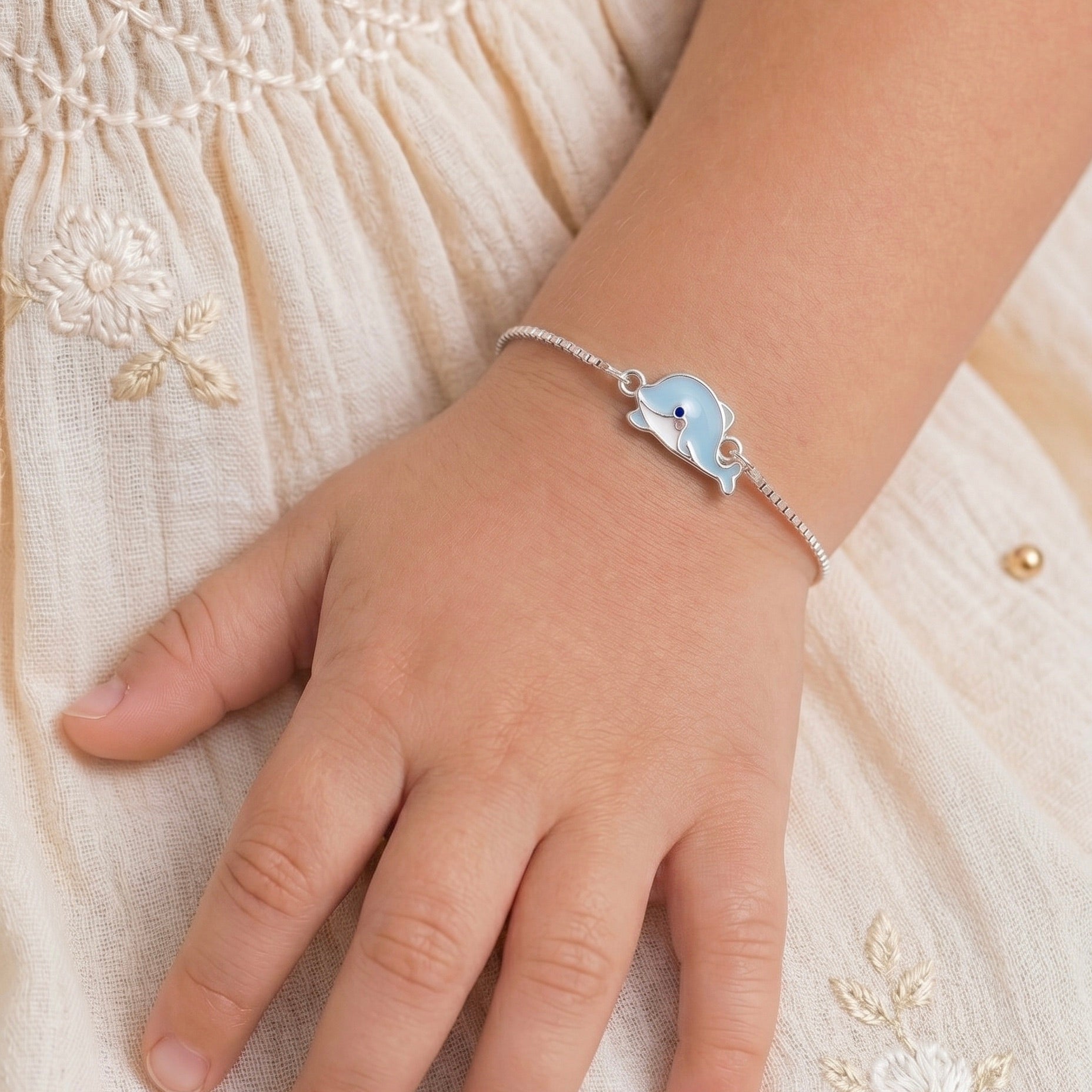 Baby Whale Silver Bracelet