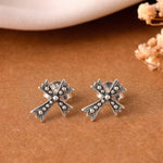 Cross Studs - 925 Silver Jewellery Meera Jaipur