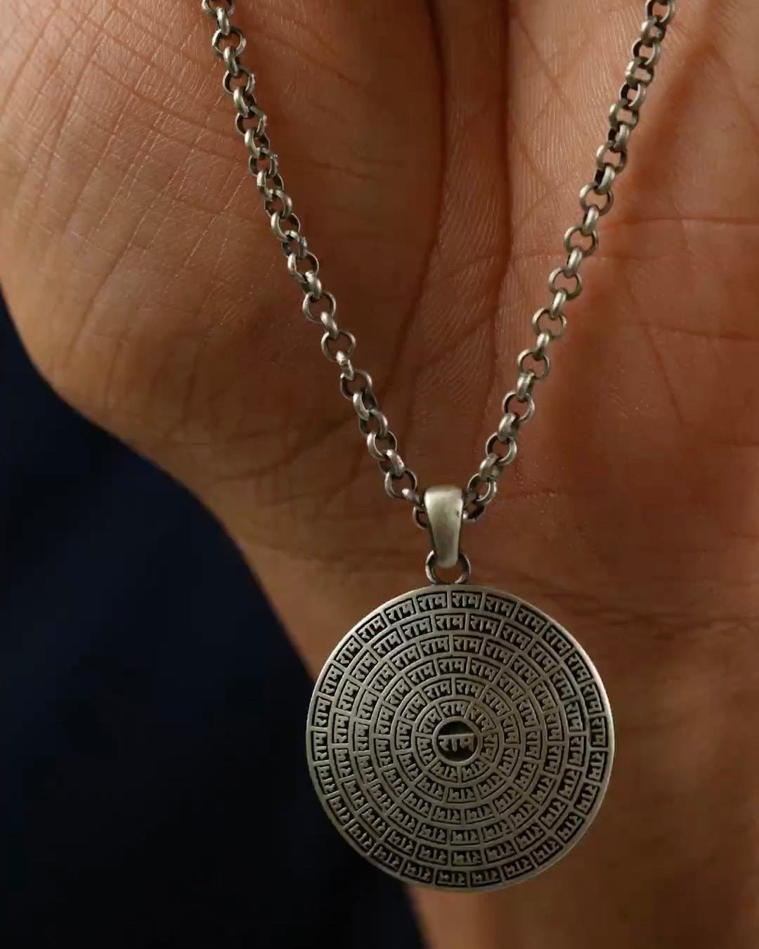 Ram silver pendant - 925 Silver Jewellery Meera Jaipur