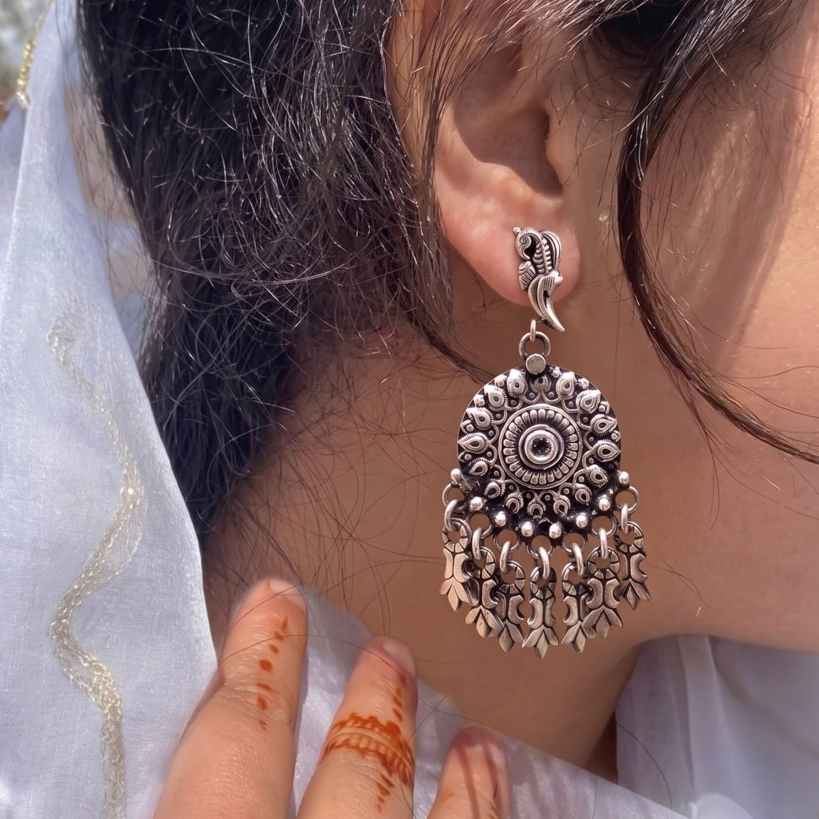 Nihira Silver Earrings