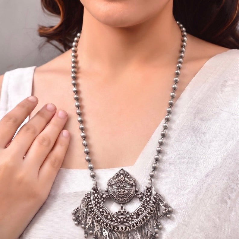 Sultana Silver Necklace - 925 Silver Jewellery Meera Jaipur