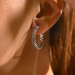 Light weight silver hoops - 925 Silver Jewellery Meera Jaipur
