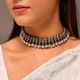 Mayoor silver necklace