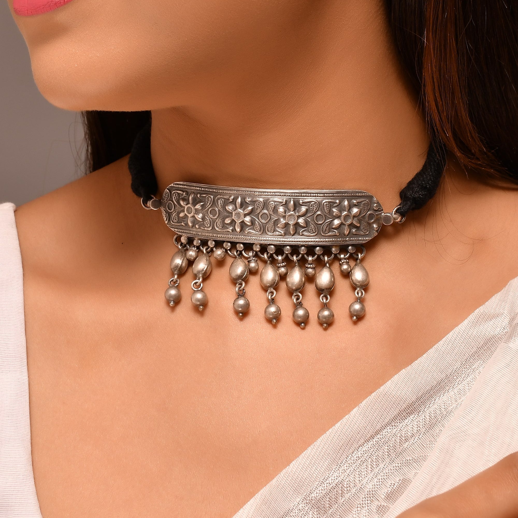 Bhaav silver necklace - 925 Silver Jewellery Meera Jaipur