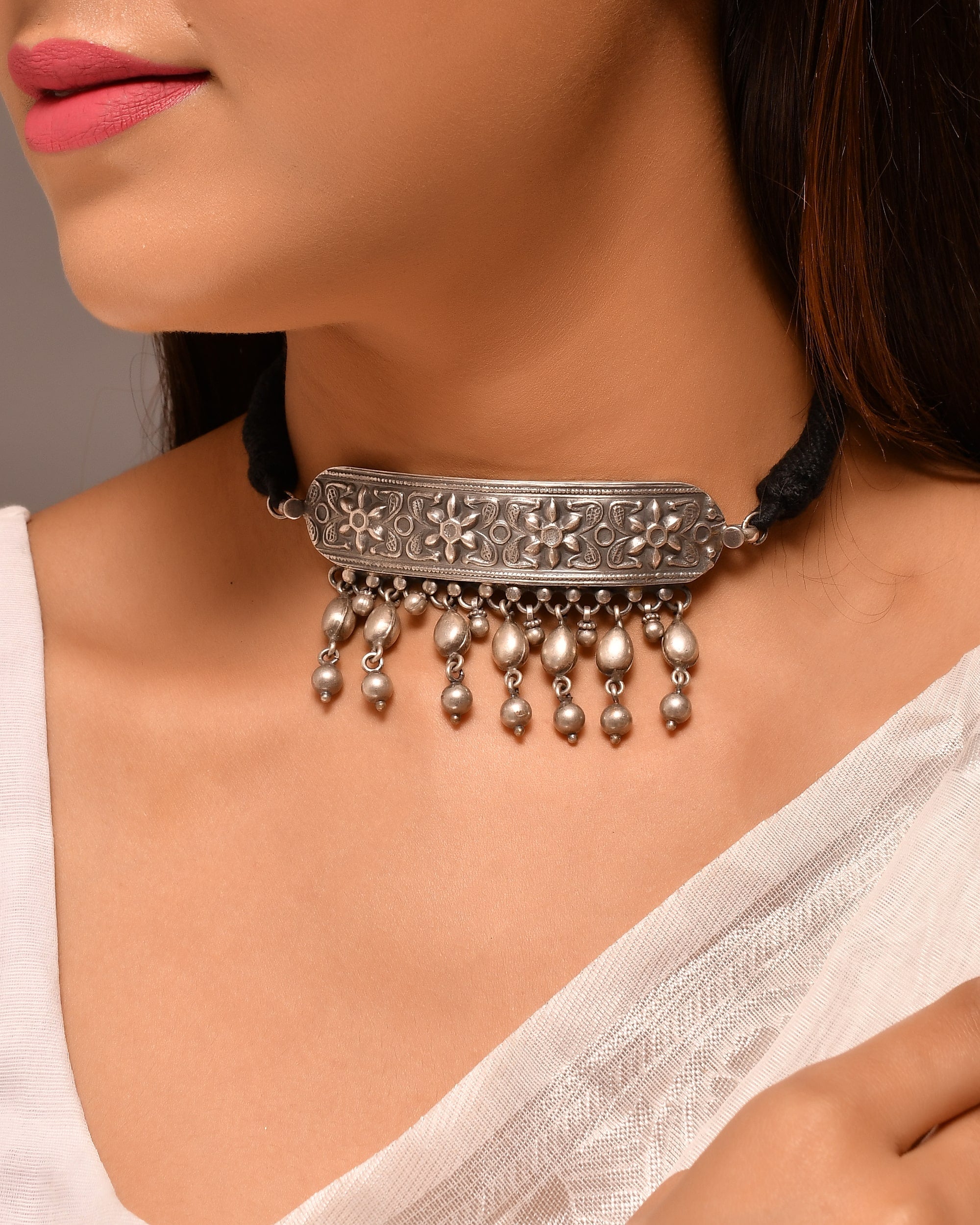 Bhaav silver necklace - 925 Silver Jewellery Meera Jaipur