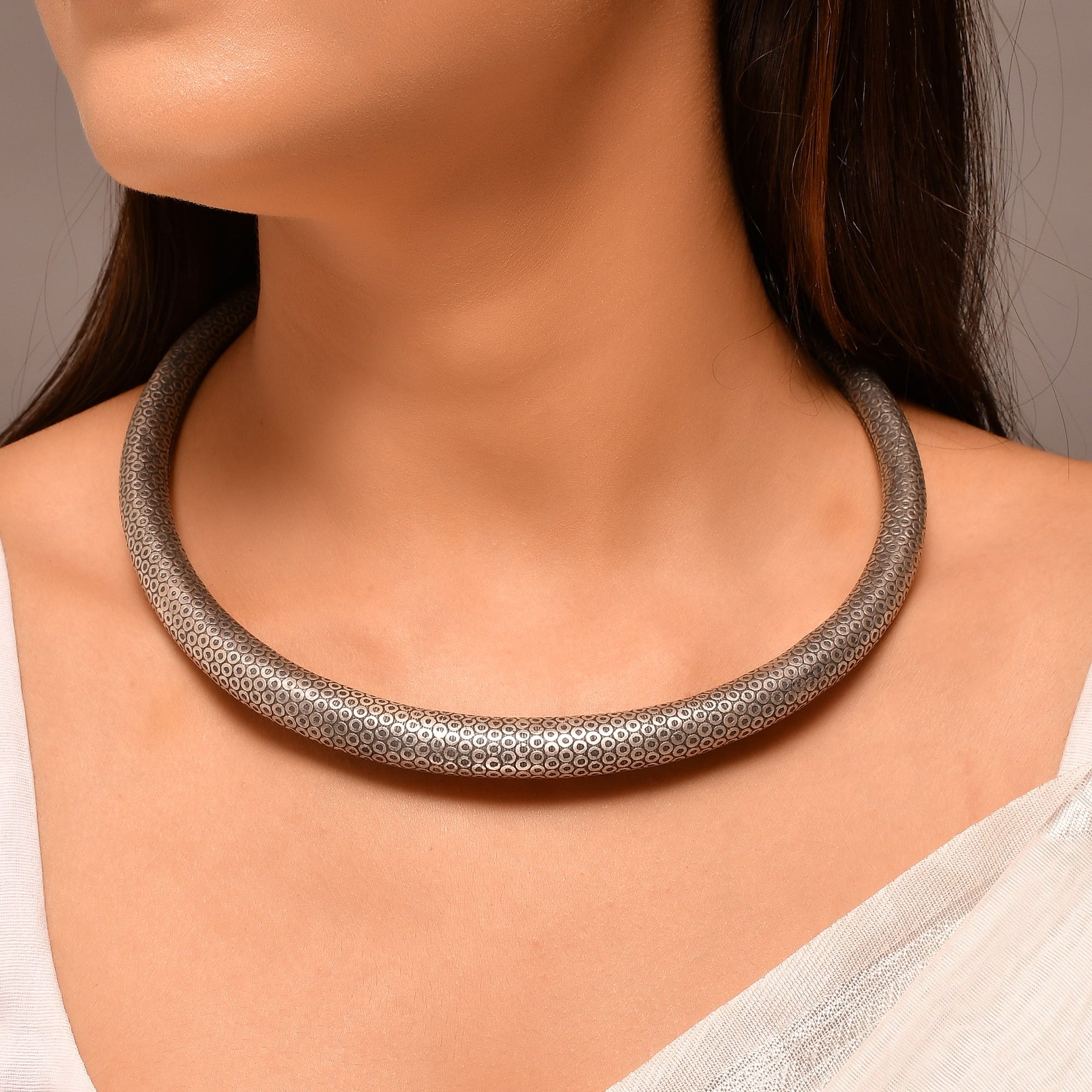 Reet silver hasli - 925 Silver Jewellery Meera Jaipur