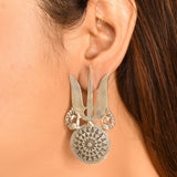 Trishula silver earrings