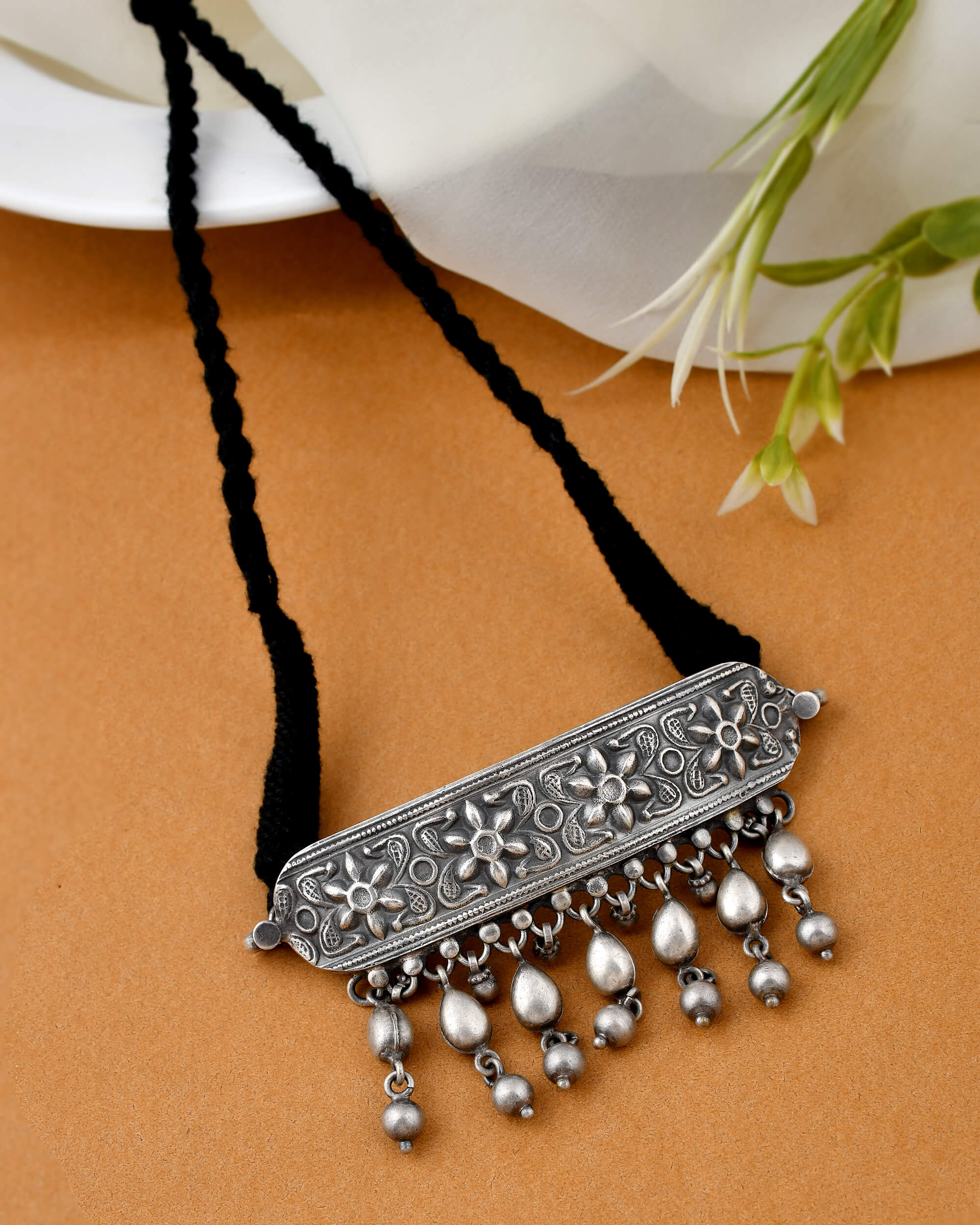 Bhaav silver necklace - 925 Silver Jewellery Meera Jaipur