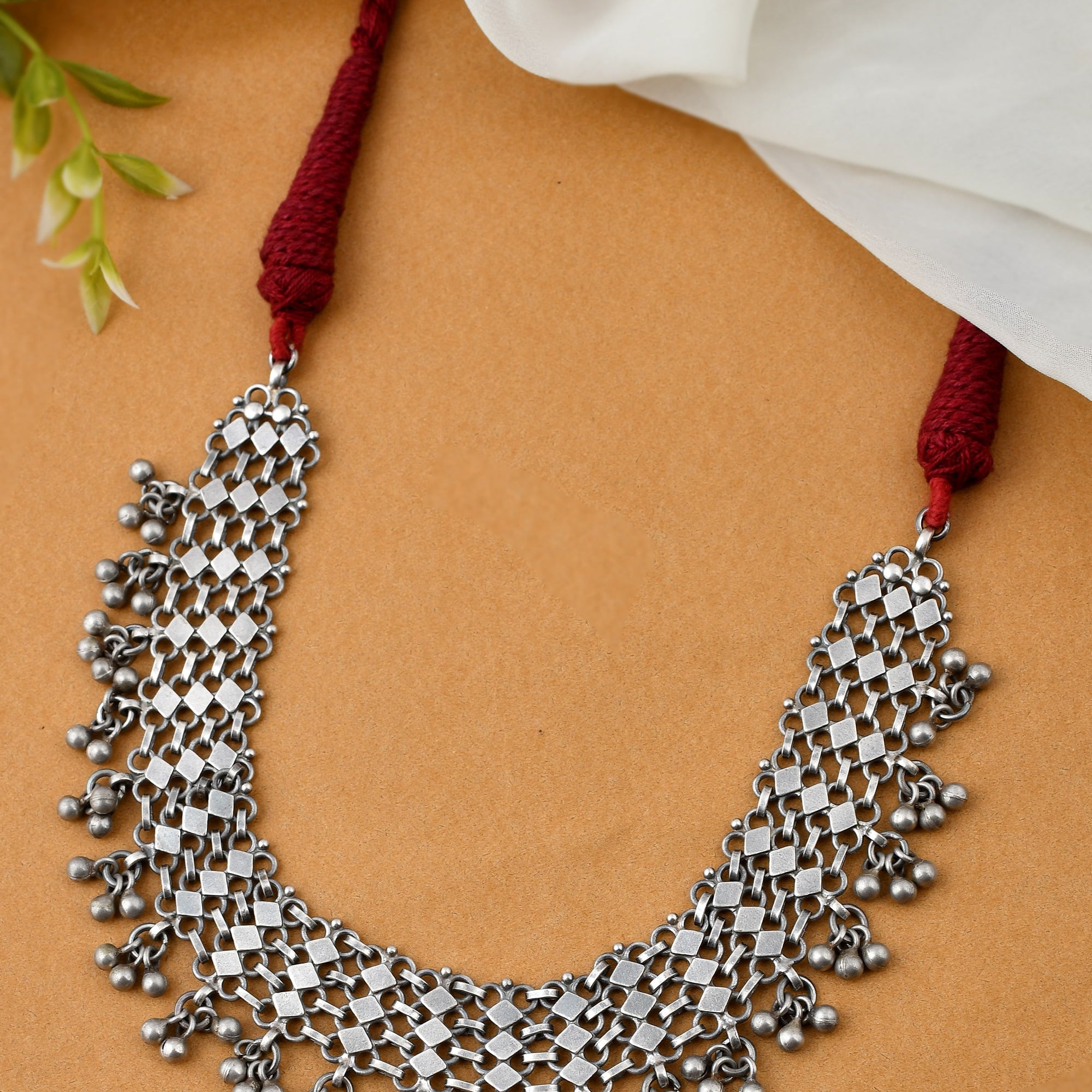 Girik silver necklace - 925 Silver Jewellery Meera Jaipur