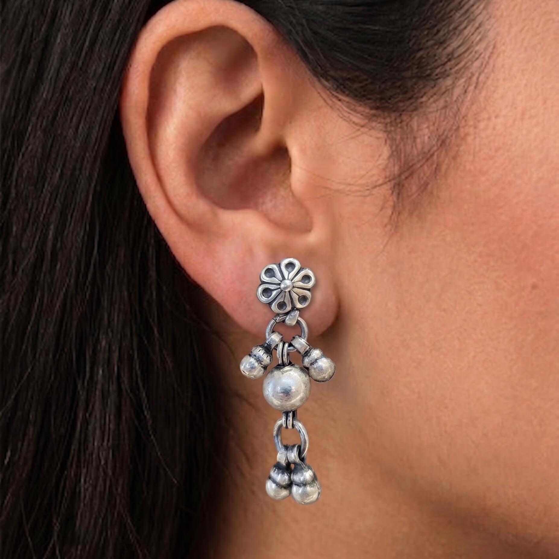 Kriti Silver Earrings