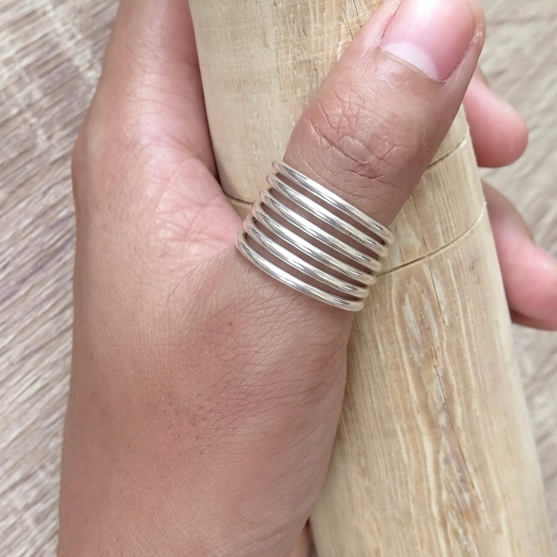 Silver Multi Strand Spiral Ring