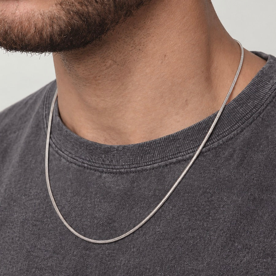 Sleek Snake Silver Chain