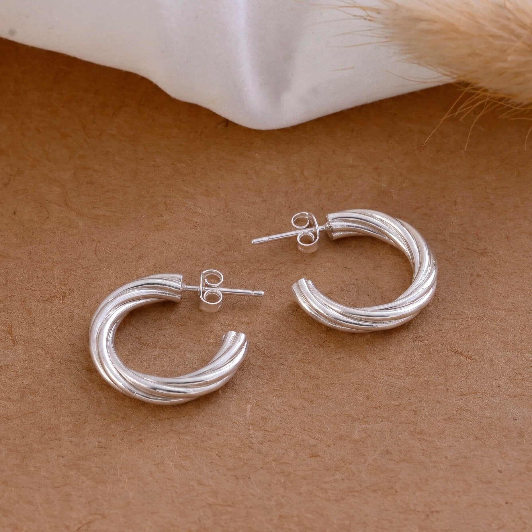 Siren Silver Hoops