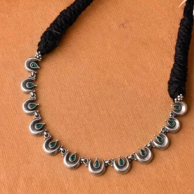 Moon Silver Choker Necklace